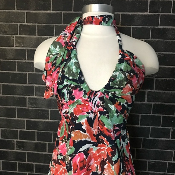 Water Color Floral Print Maxi Dress - Picture 5 of 15